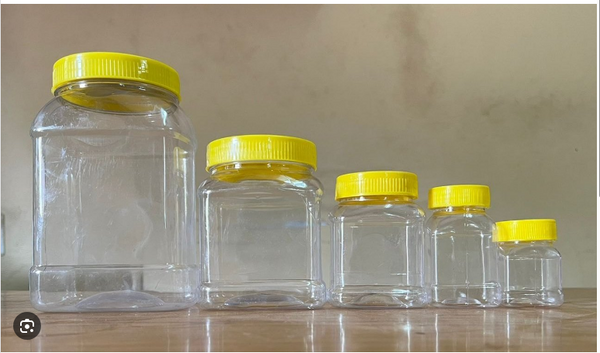 250ml PET Plastic Jar with Yellow Cap – Multi-Purpose Use