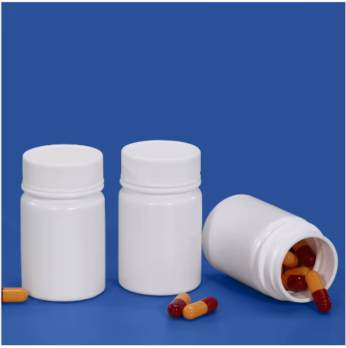 Empty Pharmaceutical Capsule Pill Bottle White 40ml HDPE Plastic 40cc Medicine Bottle Capsule Supplement Vitamin Tablets Bottle