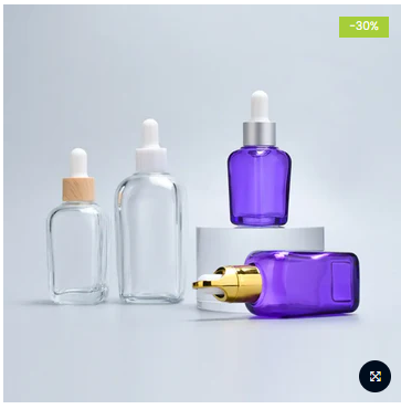 SERUM 30 ML SQR TRANSPARENT COLOUR WHITE CAP MOQ-100