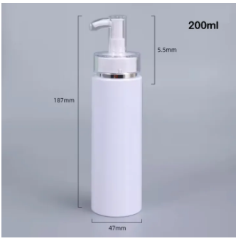Frosted 200ml PET Plastic Bottle for Shampoo & Oils