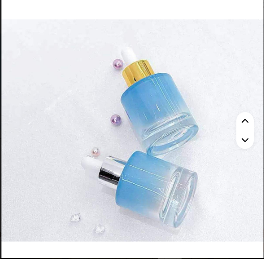 30ml-100ml Thick Bottom Cylindrical Rubber Droppers 50g Frosted Glass Essential Oil Bottle for Diffuser Lotion Packaging