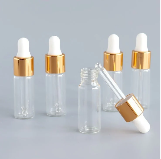 Glass Bottle 3 ML5 ML Tester Natural (MOQ 100 PCD )