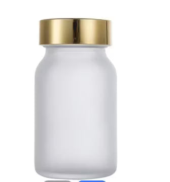 White Flip Cap 120cc 200cc Frosted PET Plastic Jar