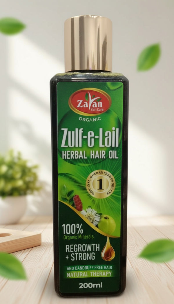 🪶 Zayan Skin Care – Zulf-e-Lail Herbal Hair Oil (200ml)