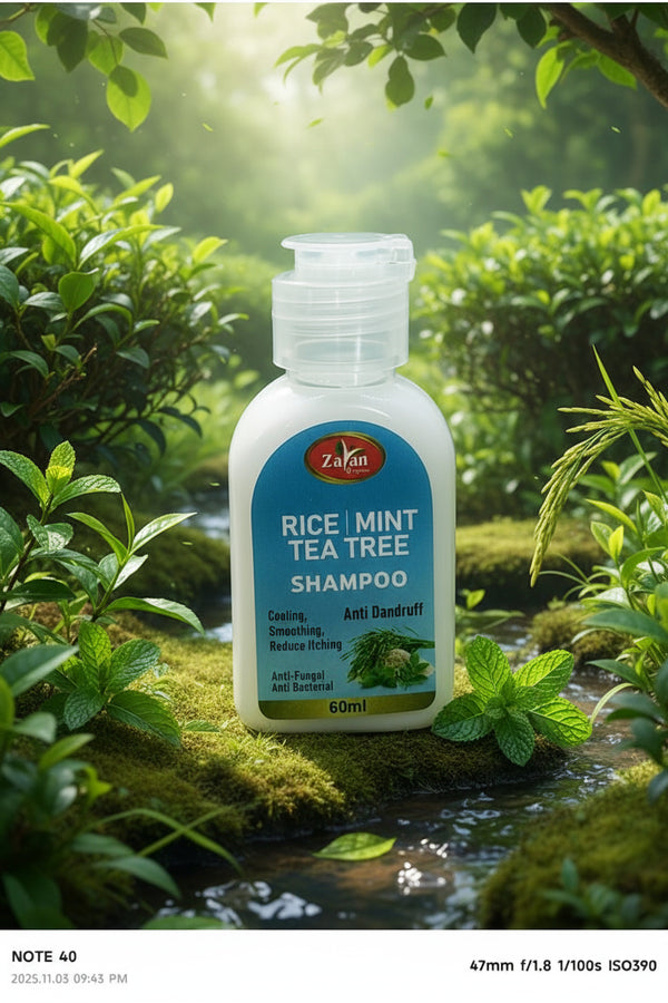 Zayan Rice &amp; Mint Tree Shampoo – 60ml