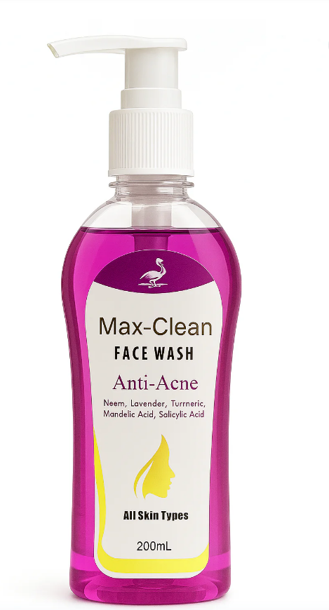 Max-Clean (Anti-Acne face wash with mendalic acid,salicaylic acid, lavender & turmeric