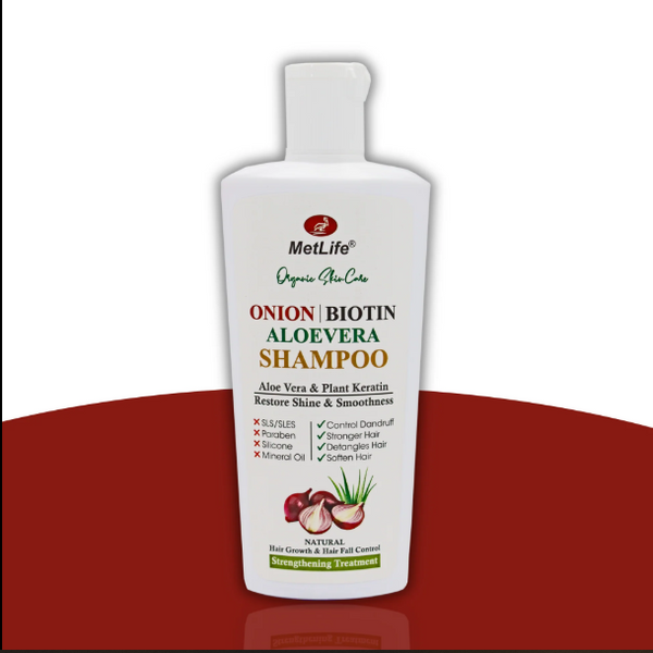 Onion Biotin Shampoo| Hair Growth & Scalp Nourishment, Hair Fall & Dandruff| Aloevera, Plant Keratin,400ml