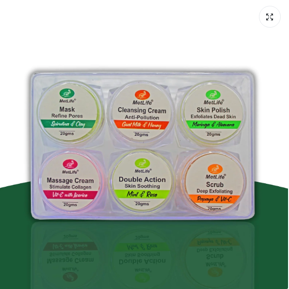 organic facial 6 step (Mini kit 5 facial in a kit)