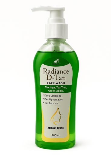 D-Tan & Radiance Face Wash with moringa ,Tee tree & Green Apple