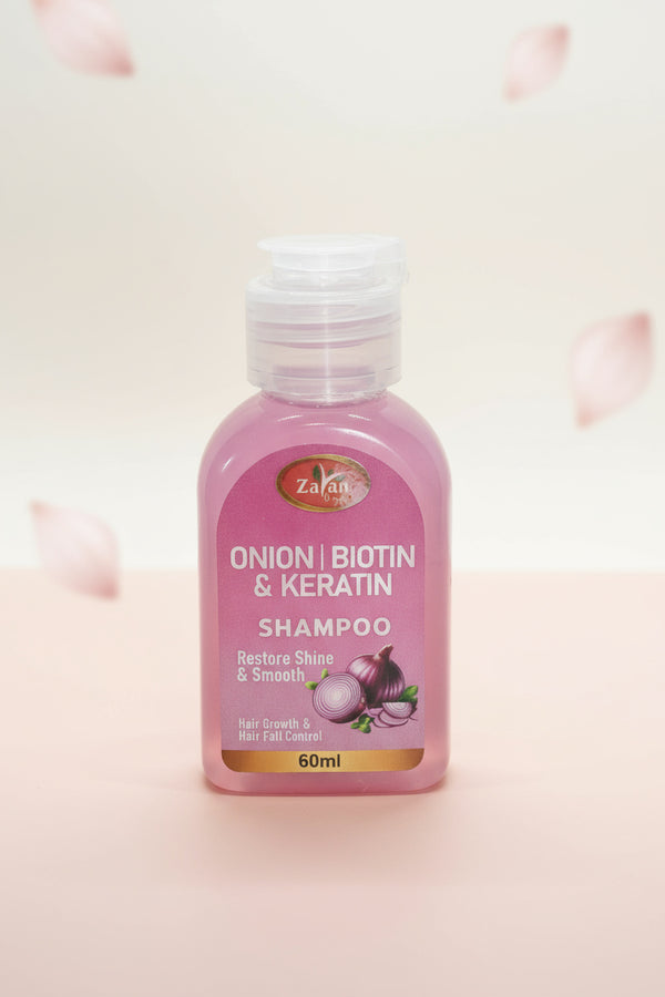 Zayan Organic Onion | Biotin & Keratin Shampoo – 60ml